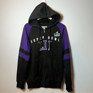 Super Bowl LII full-zip Hoodie Mens L 2018 NFL G-III Hands High Football Jacket